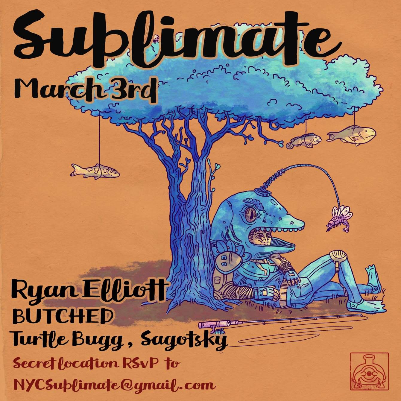Sublimate & Ruse presents: Ryan Elliott & Butched - フライヤー表