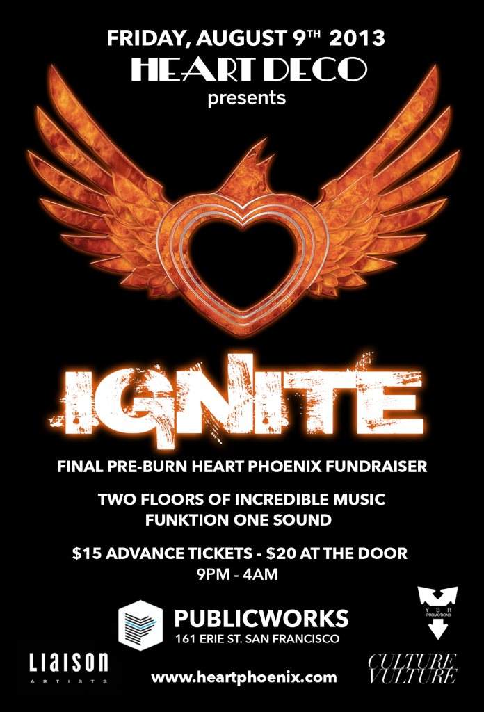 Heart Deco presents Ignite: Final Pre-Burn Heart Phoenix Fundraiser - Página trasera