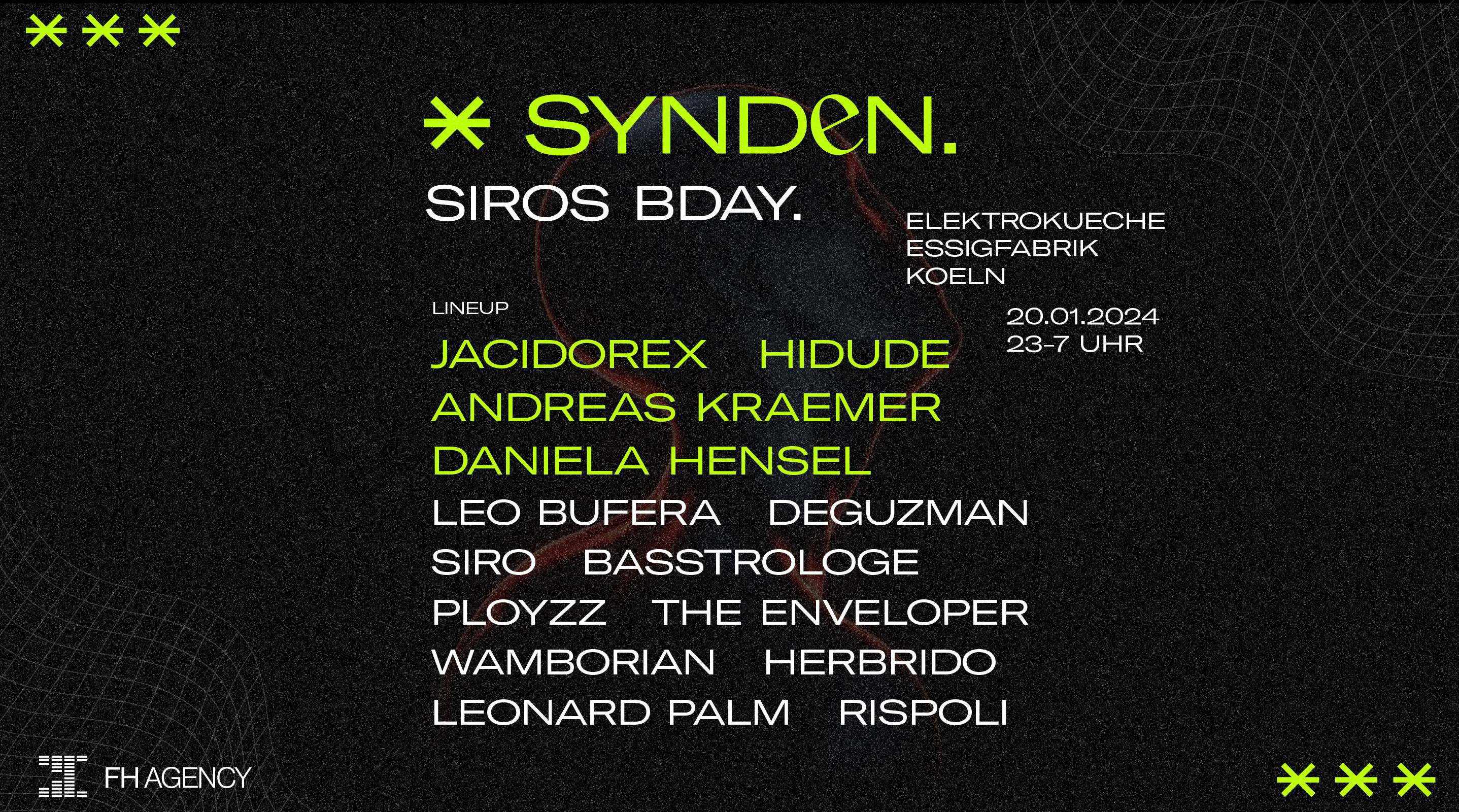 Synden x SIRO´s Bday with Jacidorex, H! Dude & many more  - Página frontal