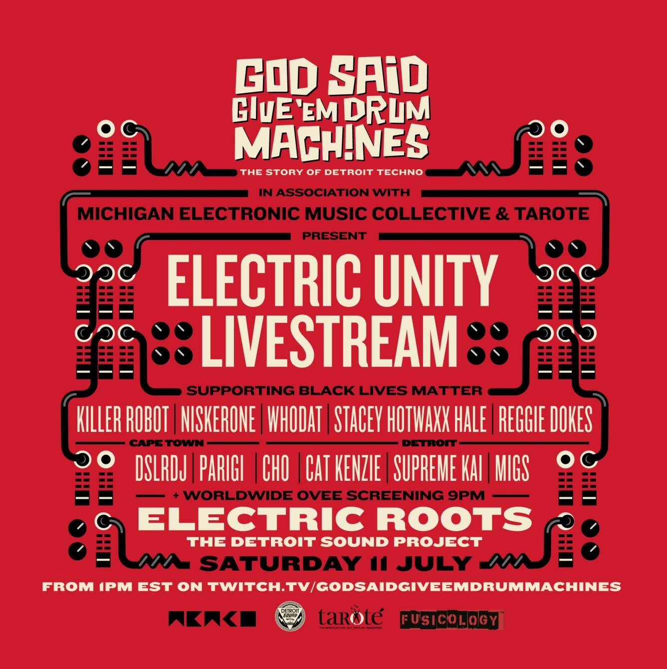 Electric Unity Live Stream Supporting Black Lives Matter - フライヤー表