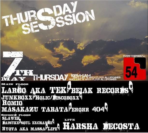 Thursday Session For After Party Of Beiak Records - Página frontal