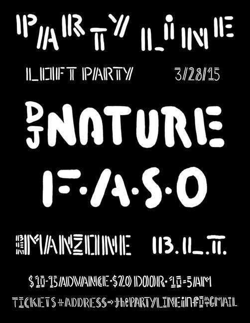 Party Line with DJ Nature, Faso, & Party Line DJs ☎ - Página frontal