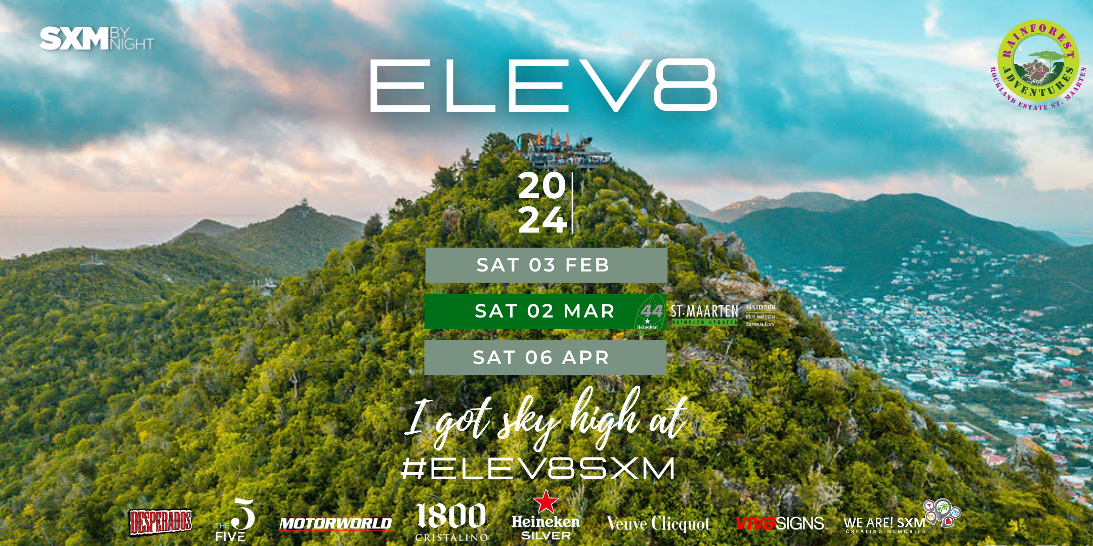 ELEV8 Hilltop Sunset Party - フライヤー表