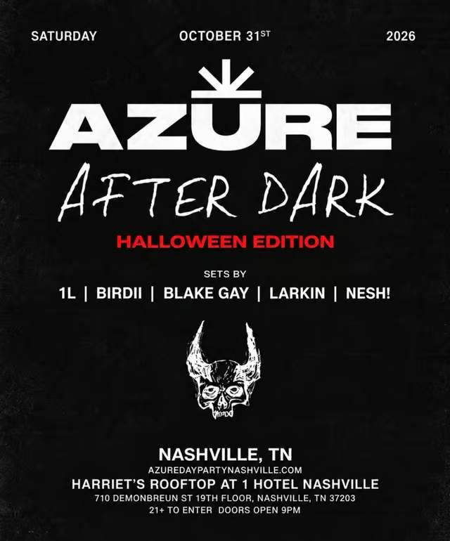 Azure After Dark: Halloween at Harriet's at Harriet's Rooftop Nashville ...