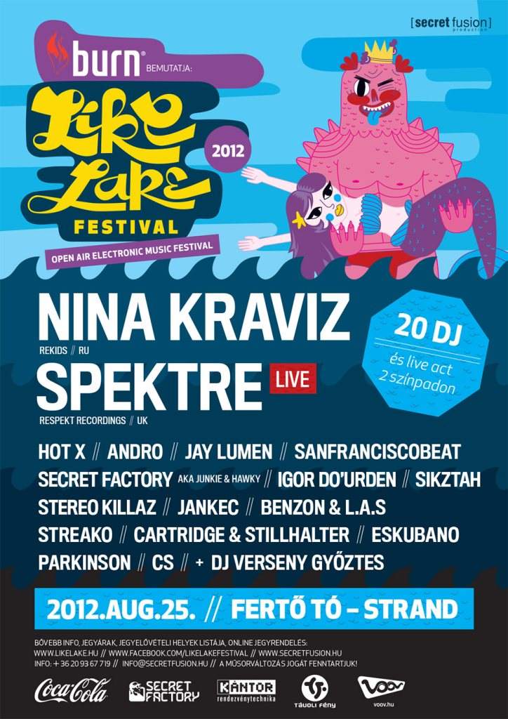 Likelake Festival 2012 - Lake Ferto/Beach - フライヤー表