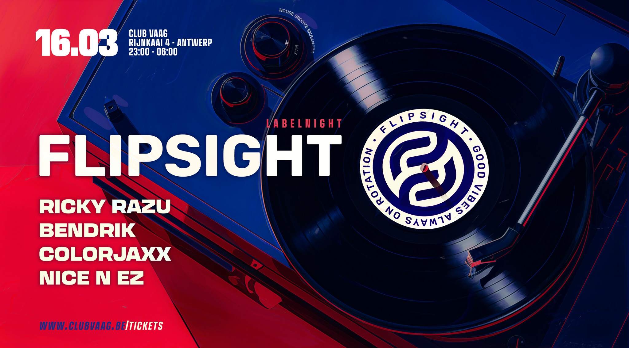Flipsight Labelnight x Club Vaag - フライヤー表