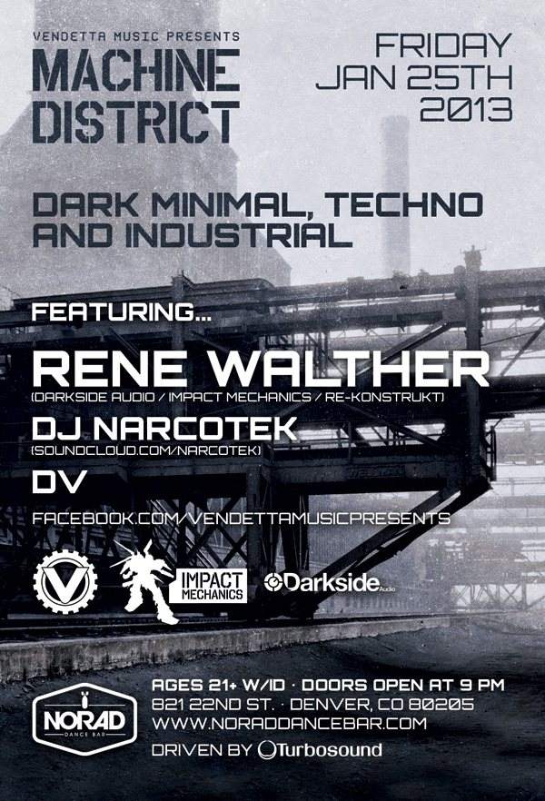 Machine District Feat. Rene Walther - フライヤー表