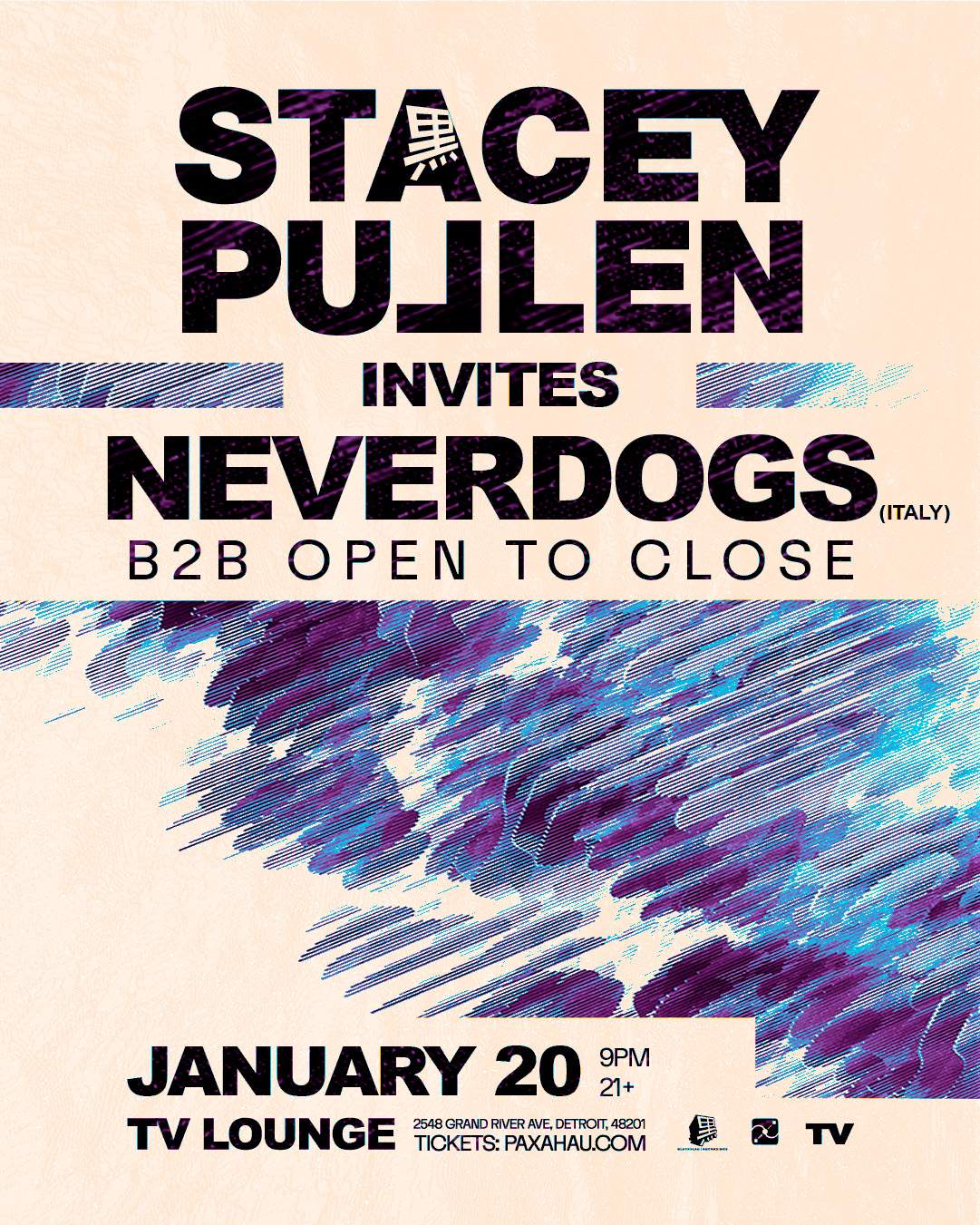 Stacey Pullen Invites Neverdogs B2B Open to Close - フライヤー表