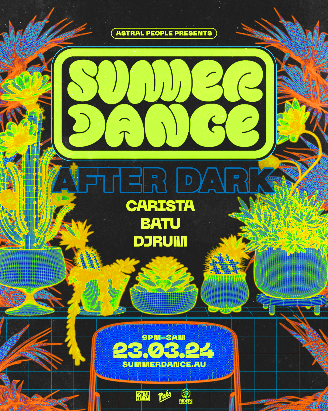 Summer Dance AFTER DARK with CARISTA, Batu, DjRUM - Página frontal