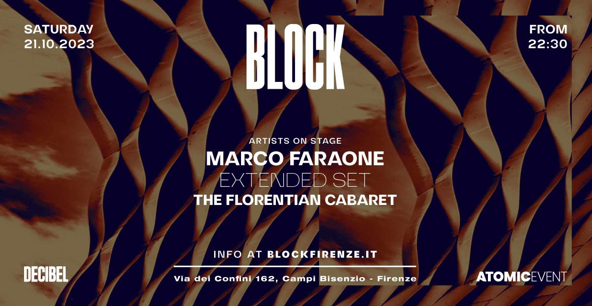 BLOCK - Marco Faraone extended set + The Florentian Cabaret - Página frontal