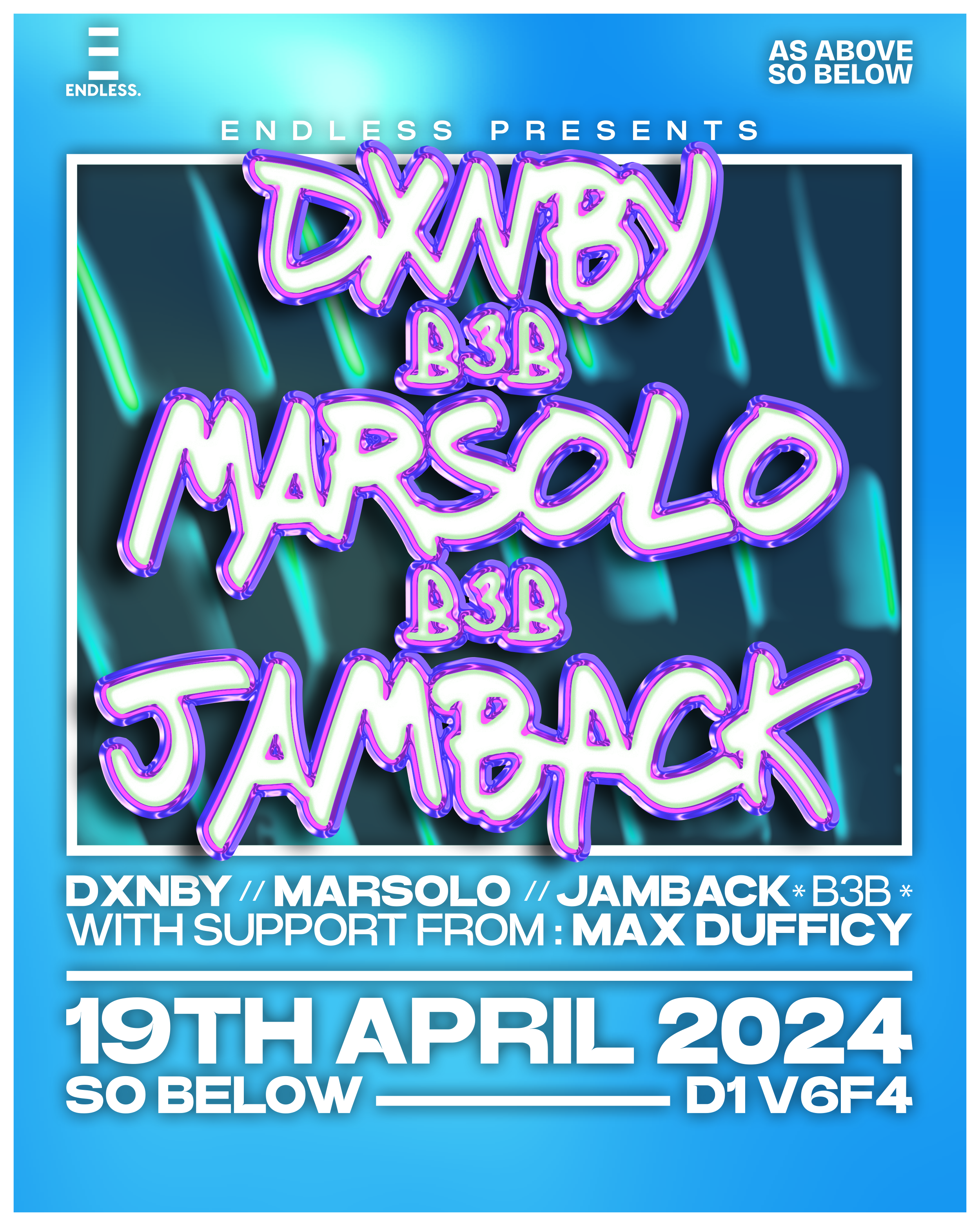 DXNBY B3B Marsolo B3B Jamback | ENDLESS. Dublin - Página frontal