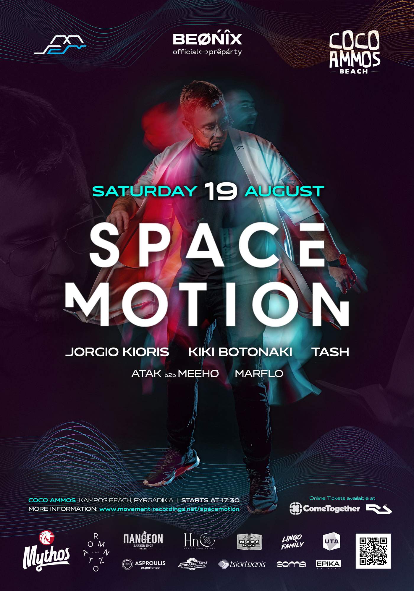 Movement x Space Motion - Beonix pre-party - フライヤー表