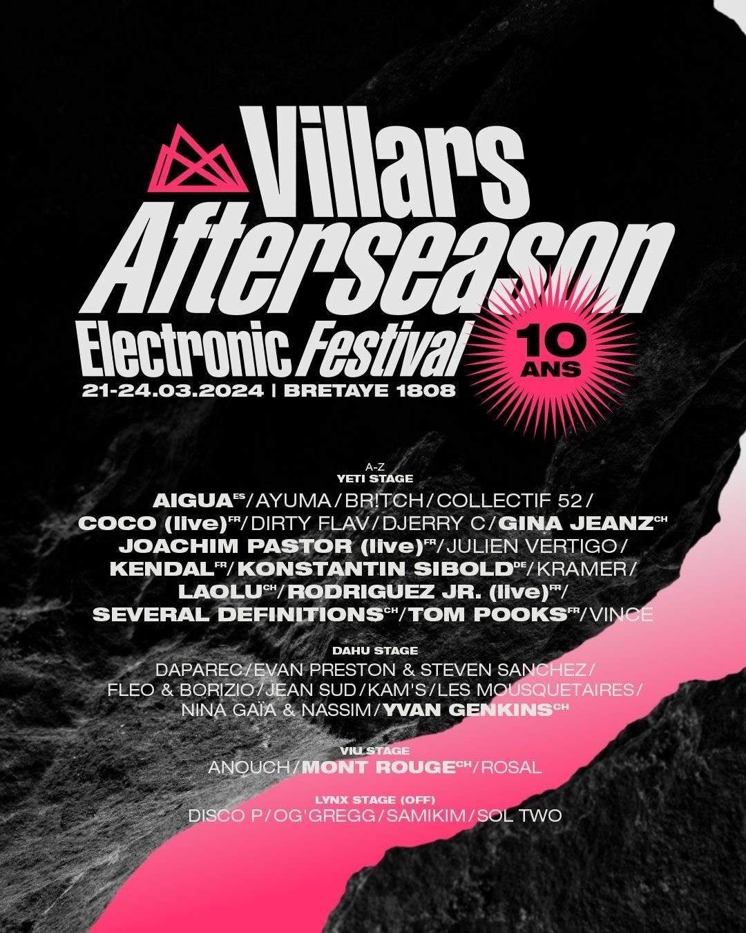 Villars Afterseason Electronic Festival 2024 - フライヤー表