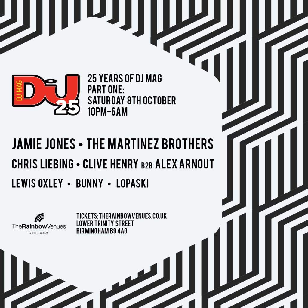 25 Years of DJ MAG - Jamie Jones & The Martinez Brothers - フライヤー表