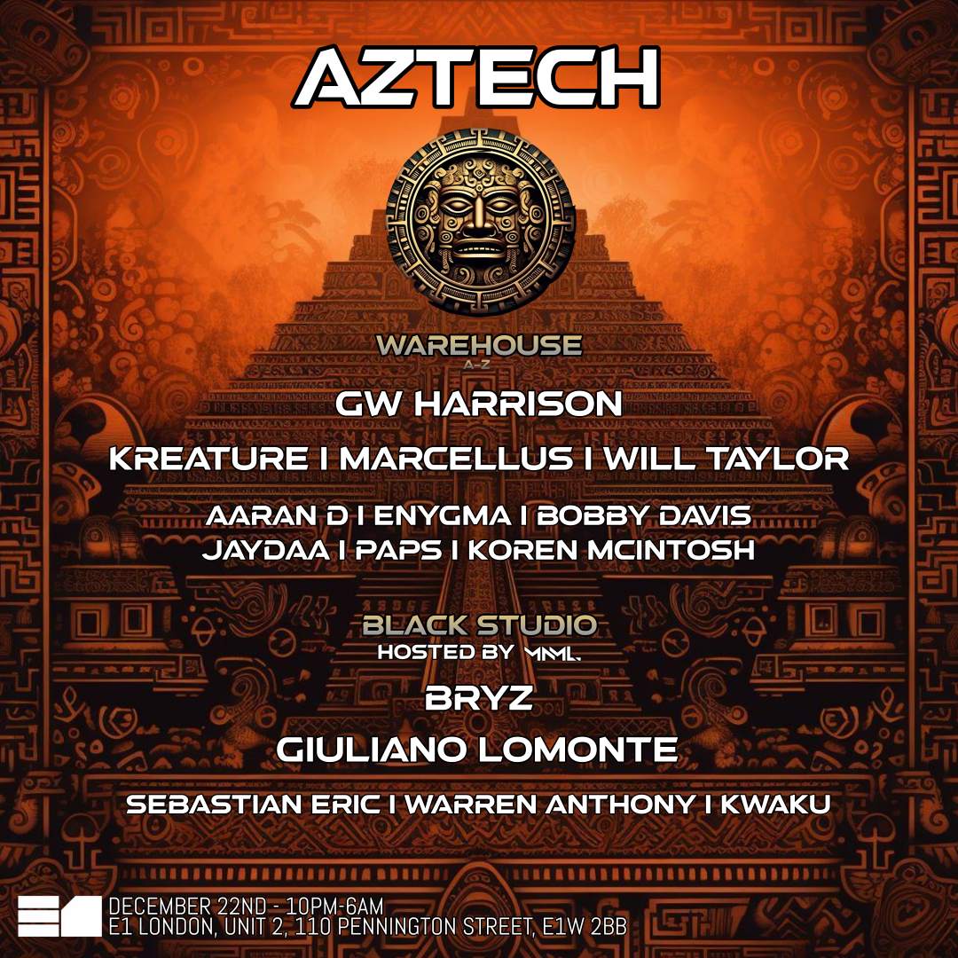 Aztech - GW Harrison, Kreature,Will Taylor,Marcellus - フライヤー表