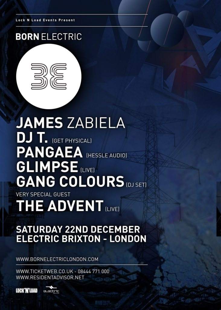 Born Electric with James Zabiela, The Advent, DJ T, Pangaea & Glimpse - Página trasera