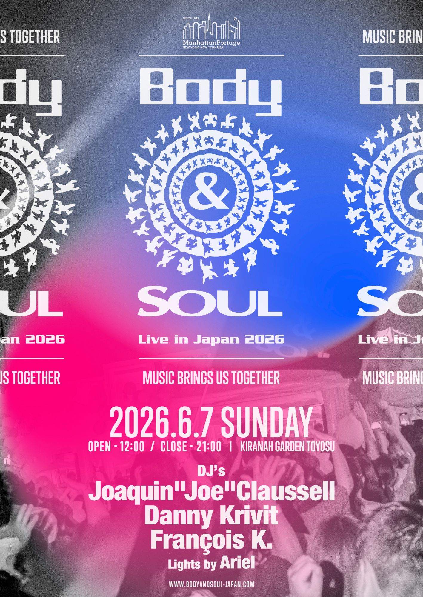 Manhattan Portage presents Body&SOUL Live in Japan 2026 at Kiranah