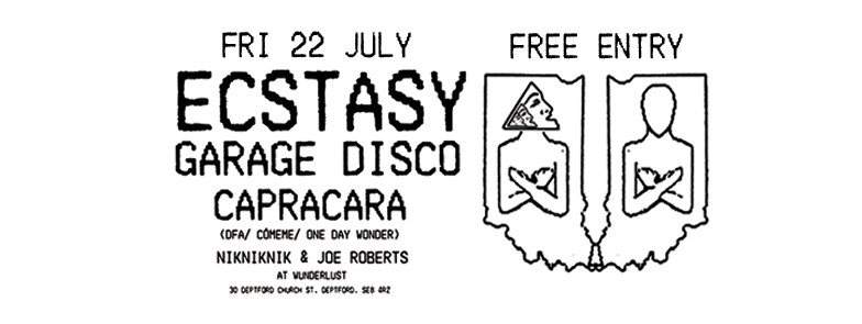 Ecstasy Garage Disco with Capracara - Página frontal