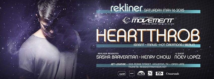 Rekliner presents Official Movement Festival Pre-Party Feat. Heartthrob - Página frontal