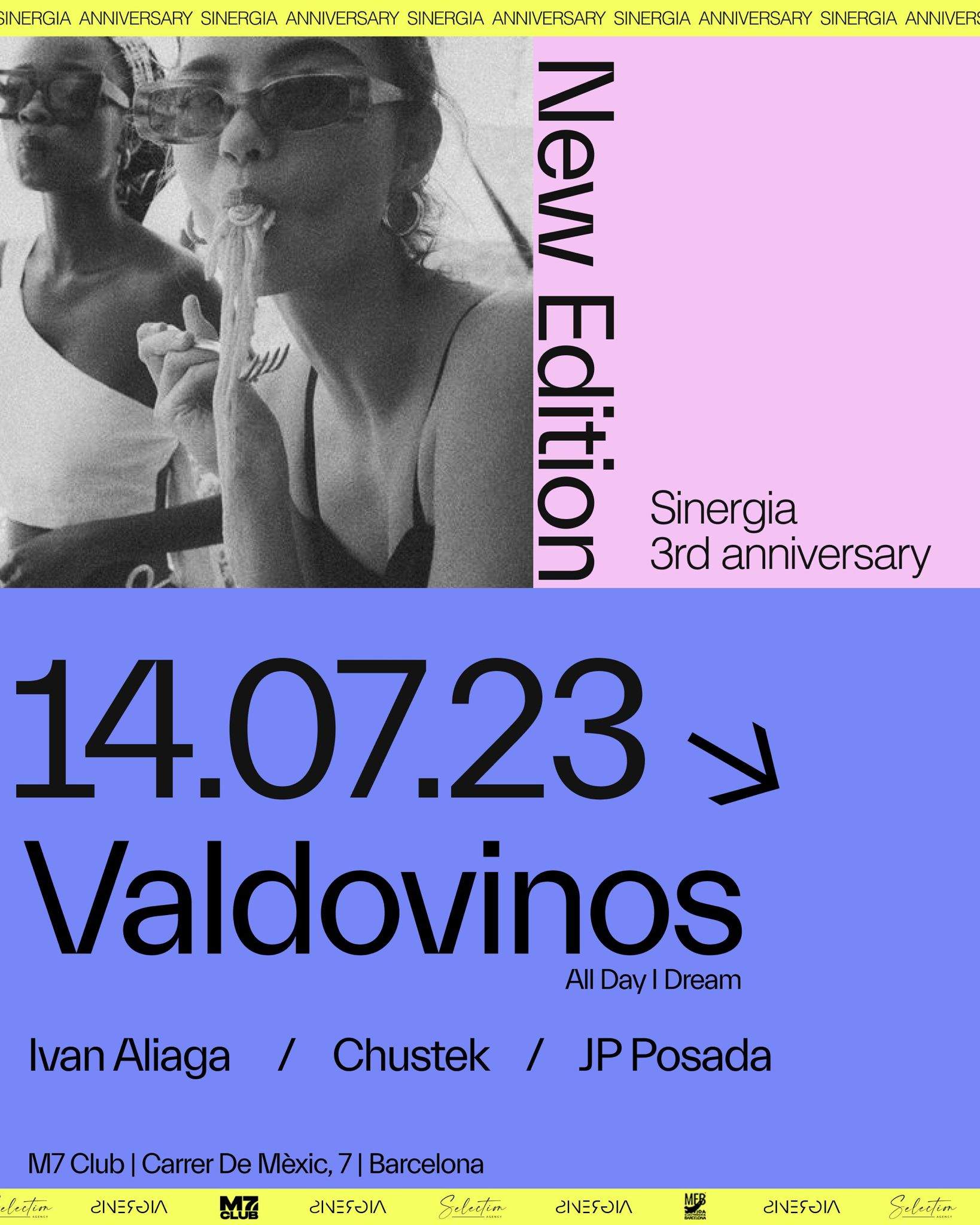 Sinergia '3rd Anniversary' pres. Valdovinos & Ivan Aliaga - Página frontal