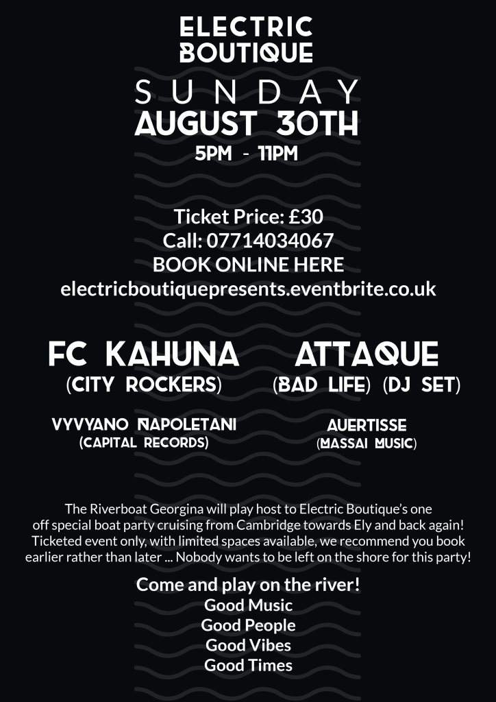 Electric Boutique presents Electric Lady on the River - フライヤー裏