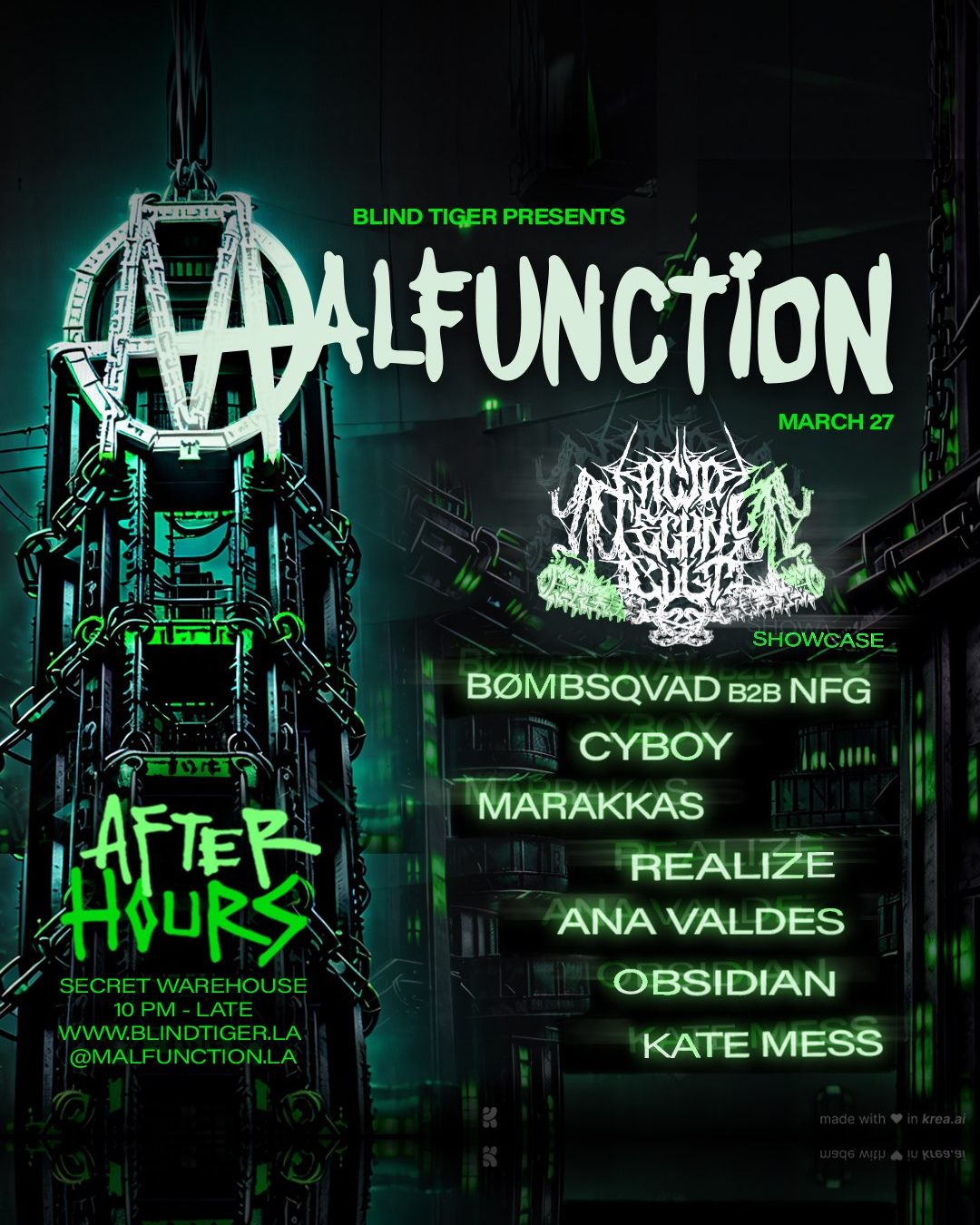 MALFUNCTION - Acid Techno Cult Showcase - Página frontal
