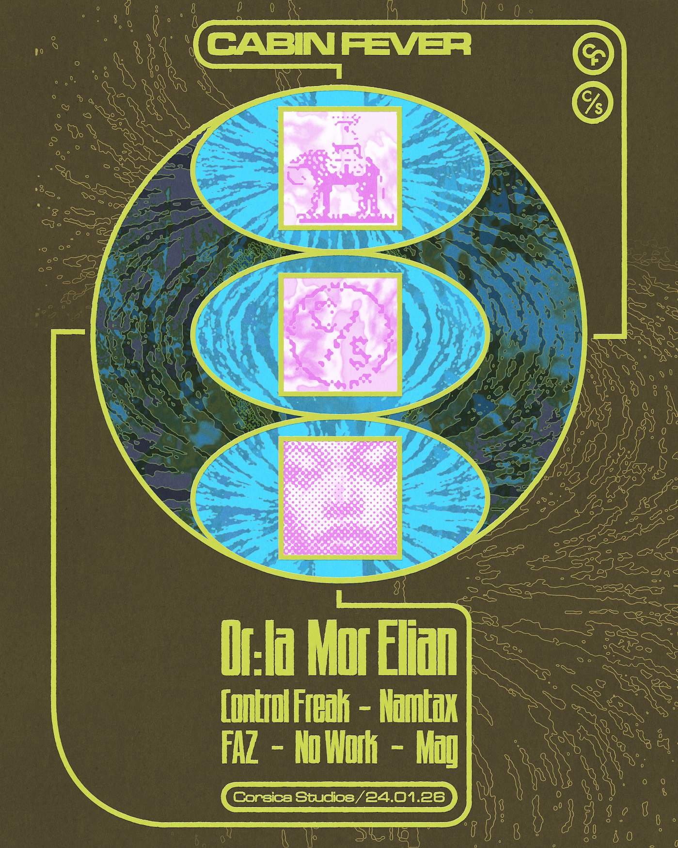 Cabin Fever: Or:la \u0026 Mor Elian at Corsica Studios, London · Tickets, image size:1399x1750