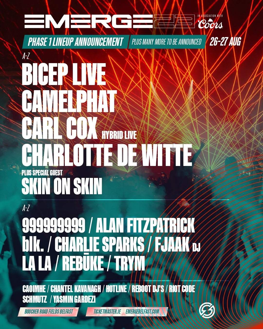 Emerge 2023 • Bicep (Live), CamelPhat, Carl Cox, Charlotte de Witte at