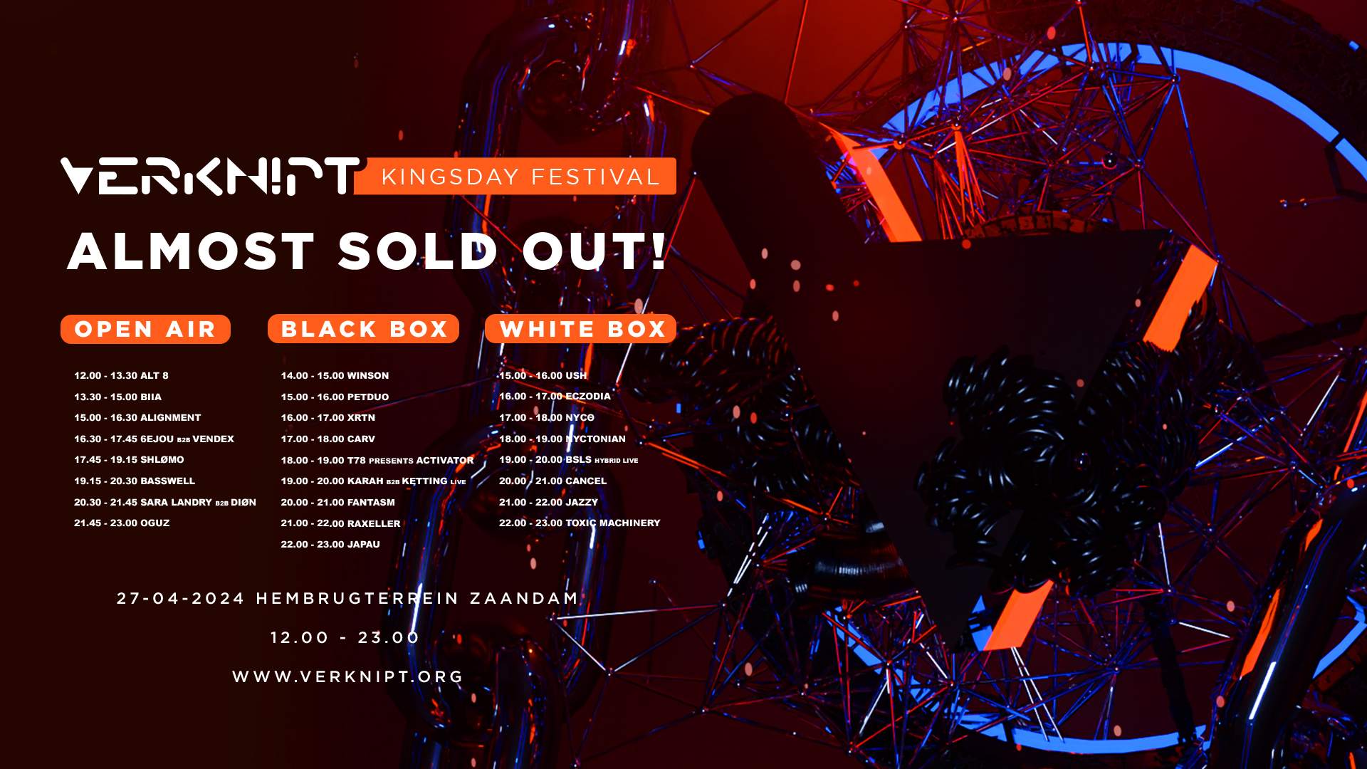 VERKNIPT Kingsday - April 27th bij Hembrugterrein, Amsterdam