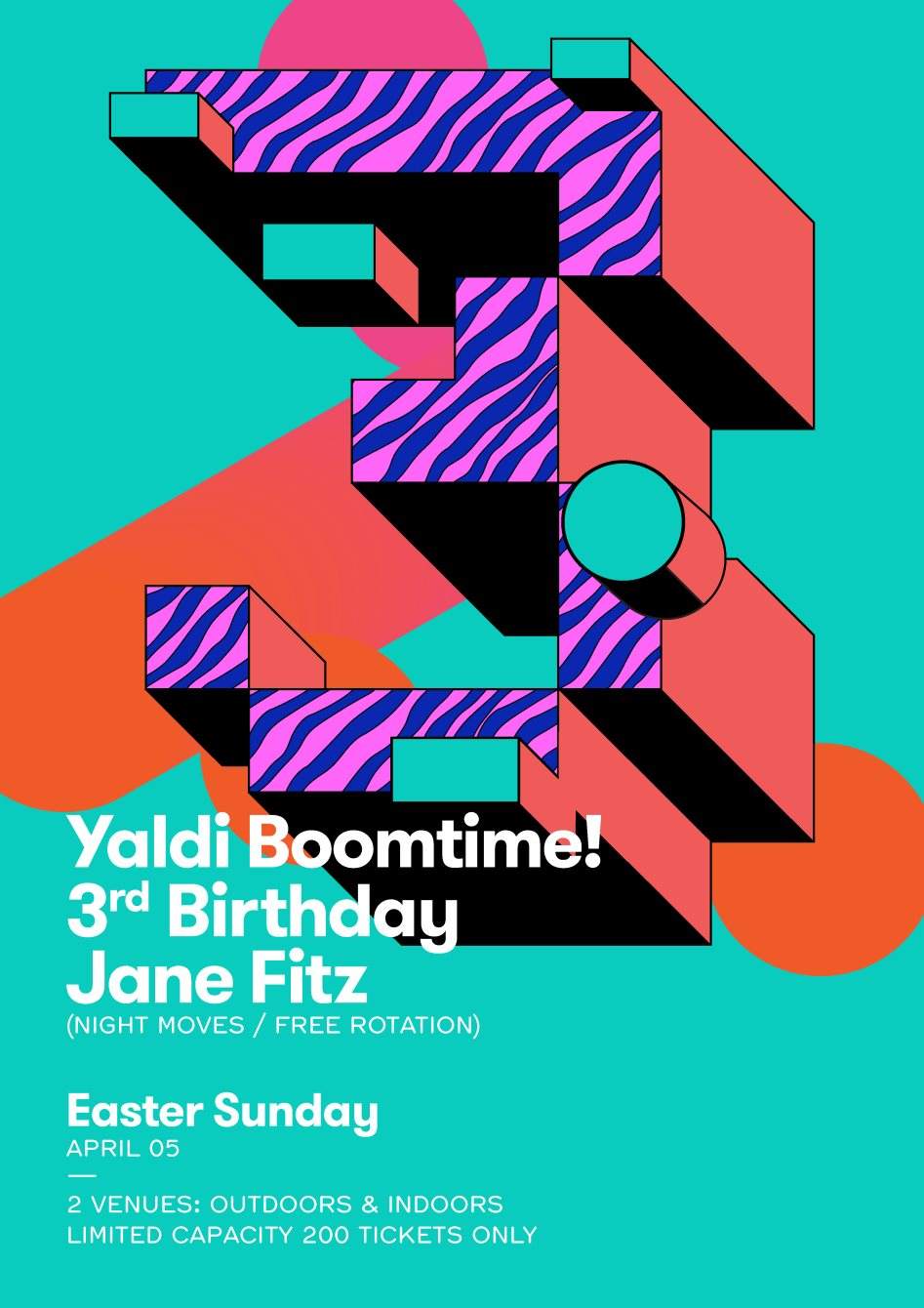 Yaldi Boomtime! Outdoor 3rd Birthday Party with Jane Fitz & Inkswel - Página frontal