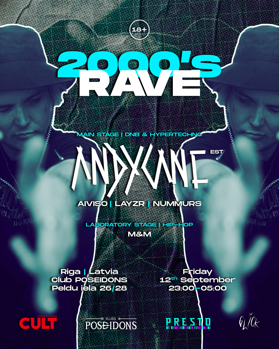 Poseidons: 2000's RAVE (ANDY CANE) at Poseidons, Riga