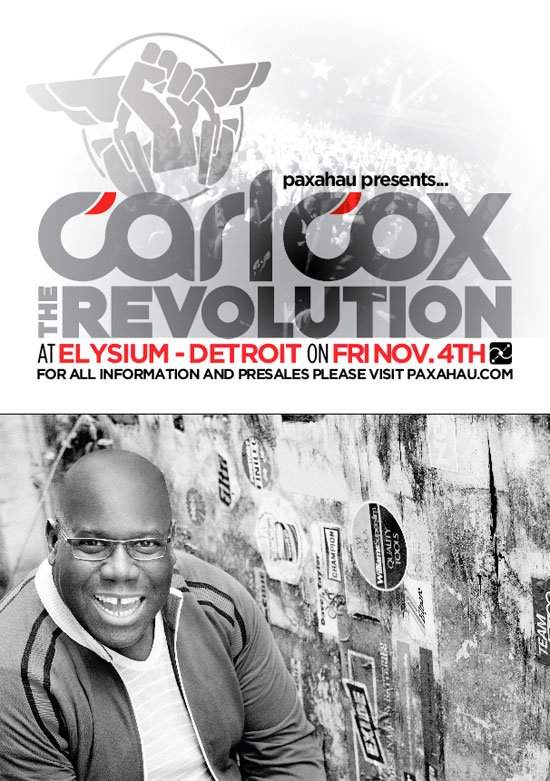 Paxahau presents The Carl Cox Revolution bei Elysium Lounge, Detroit