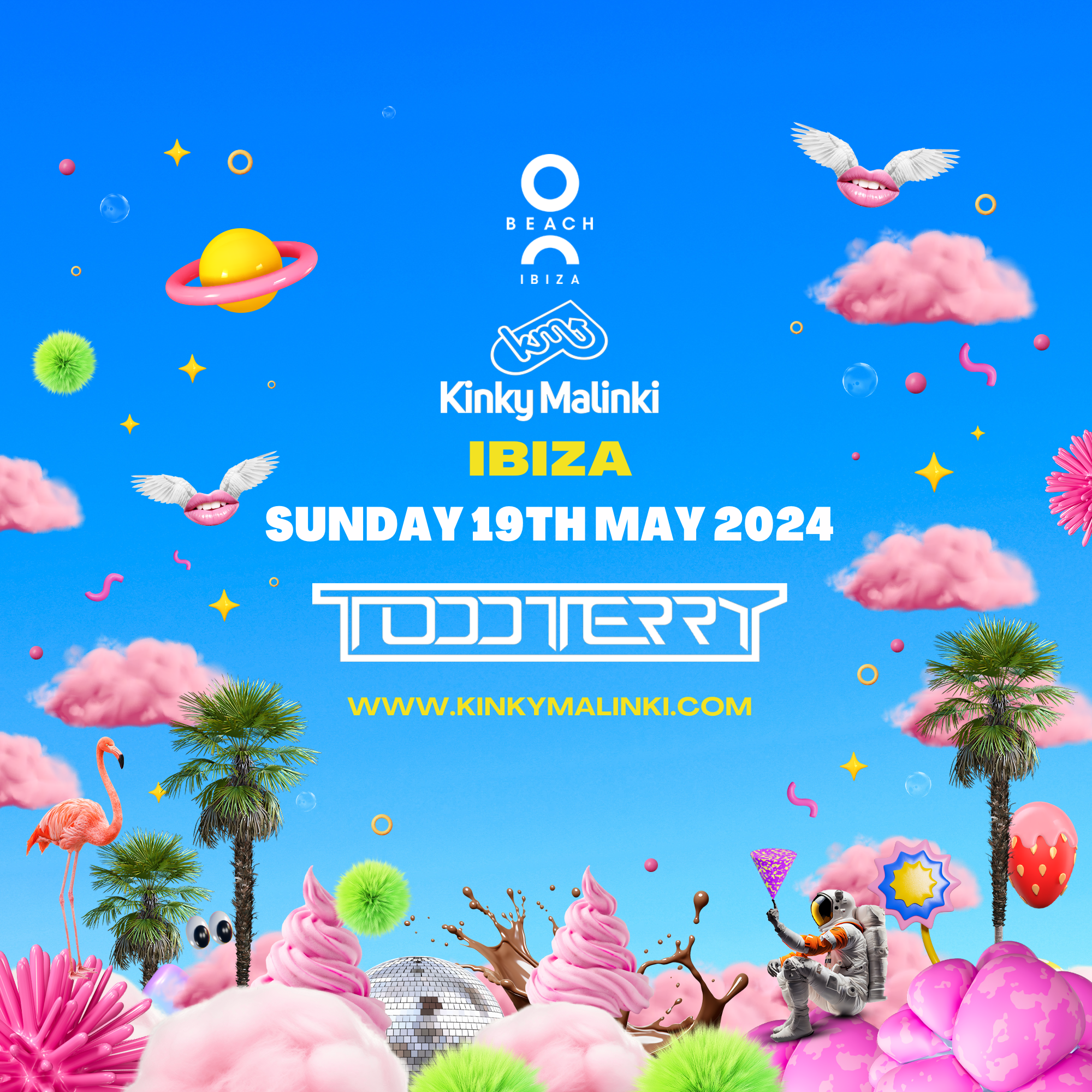 Kinky Malinki Ibiza Opening party with Todd Terry - フライヤー表