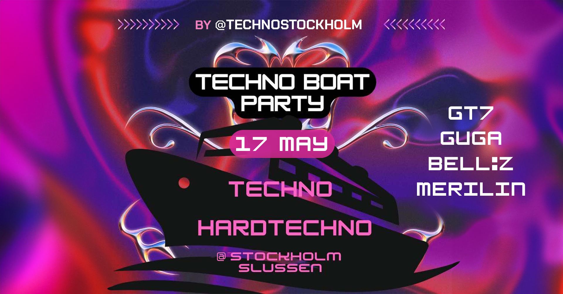 Techno Stockholm Takeover | Boat party - Página frontal
