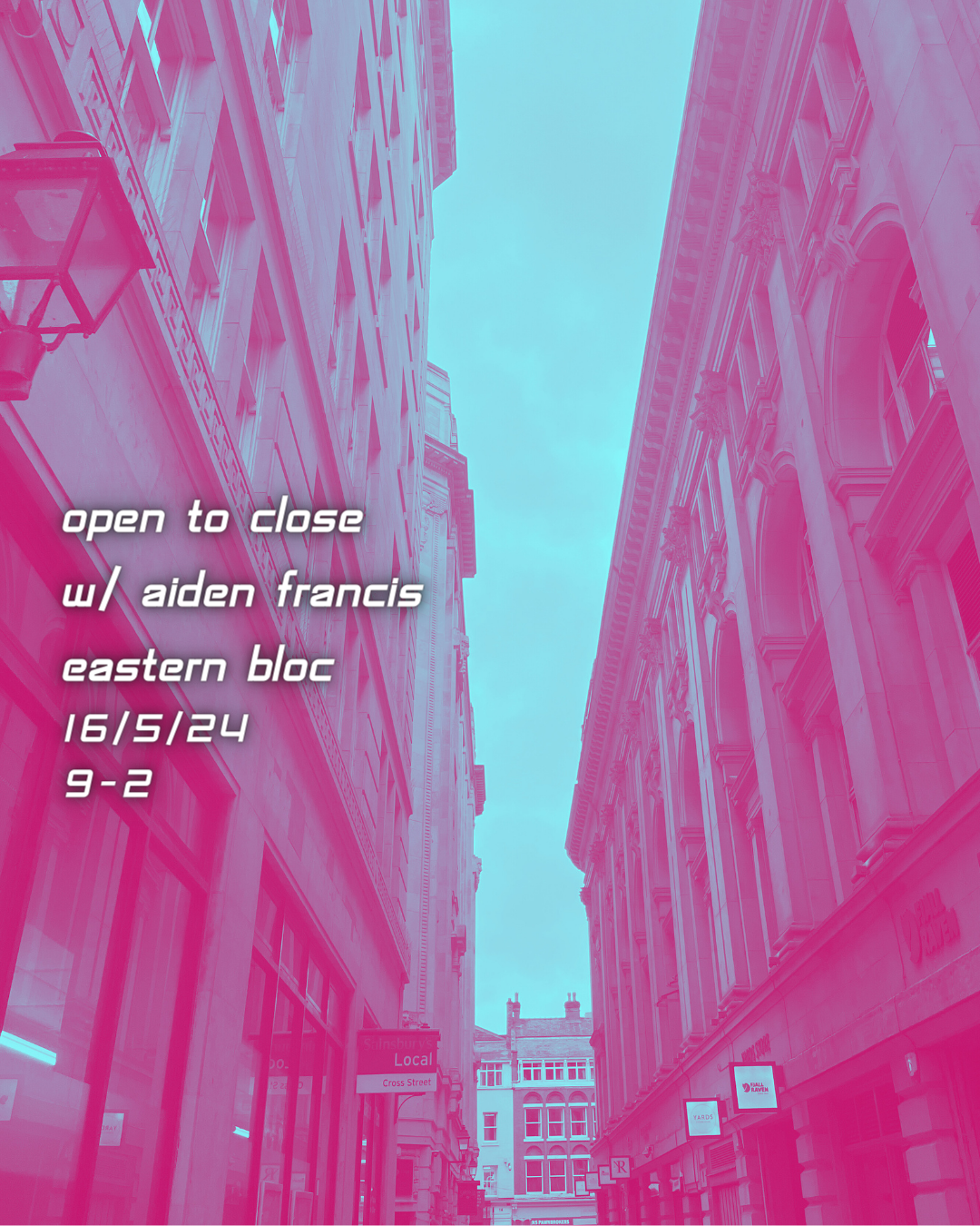 Open To Close with Aiden Francis - Página frontal