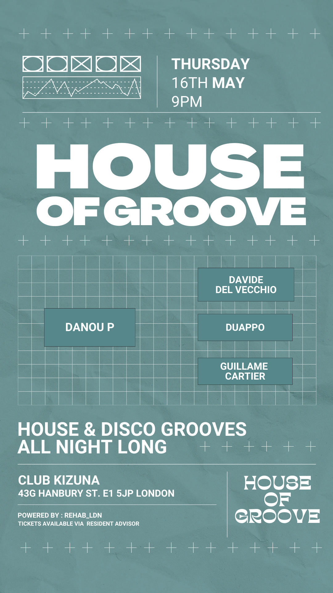 HOUSE OF GROOVE - Davide Del Vecchio Invites Danou P - フライヤー表