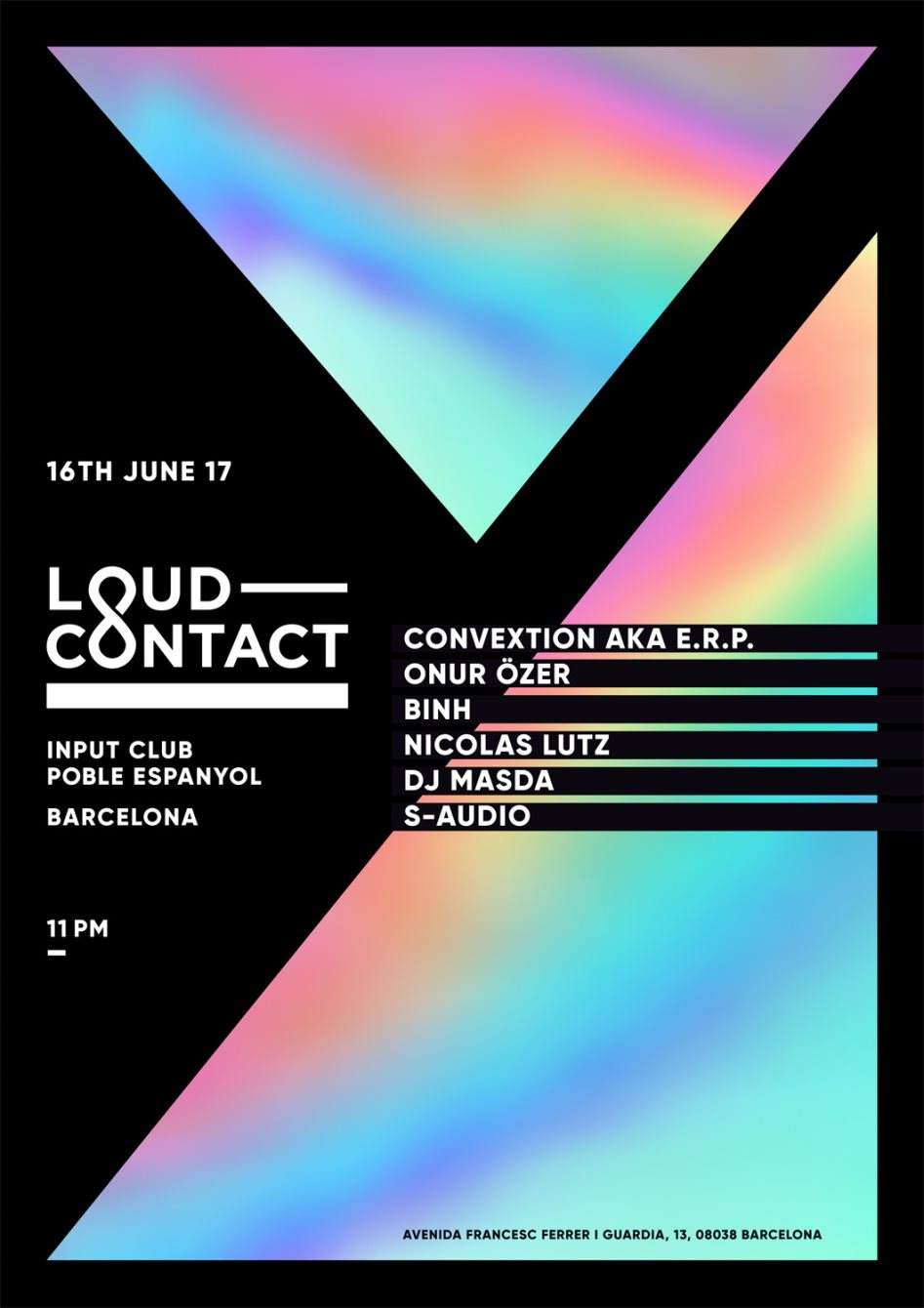 Loud-Contact / Night: Onur Ozer b2b Binh b2b Nicolas Lutz,Dj Masda & S-Audio - Página frontal
