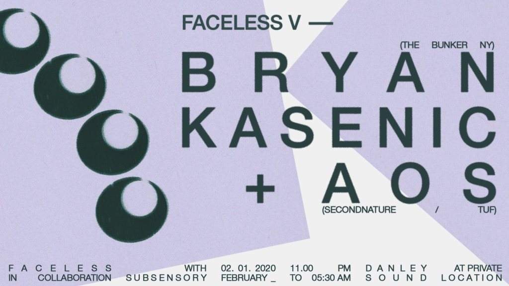 SubSensory and faceless present: Bryan Kasenic and AOS - フライヤー表