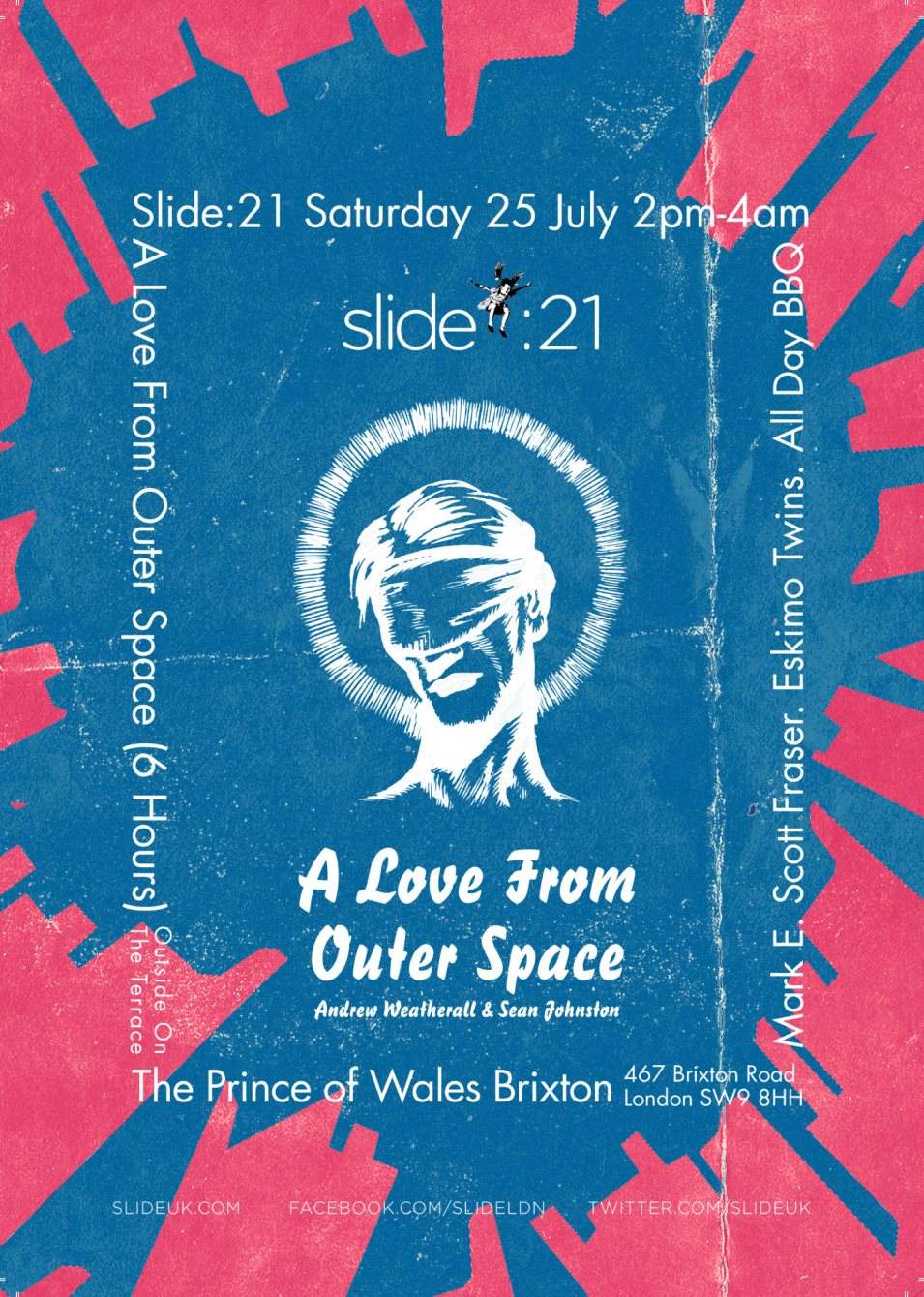 Slide:21 with A Love From Outer Space (Andrew Weatherall & Sean Johnston) - Página frontal
