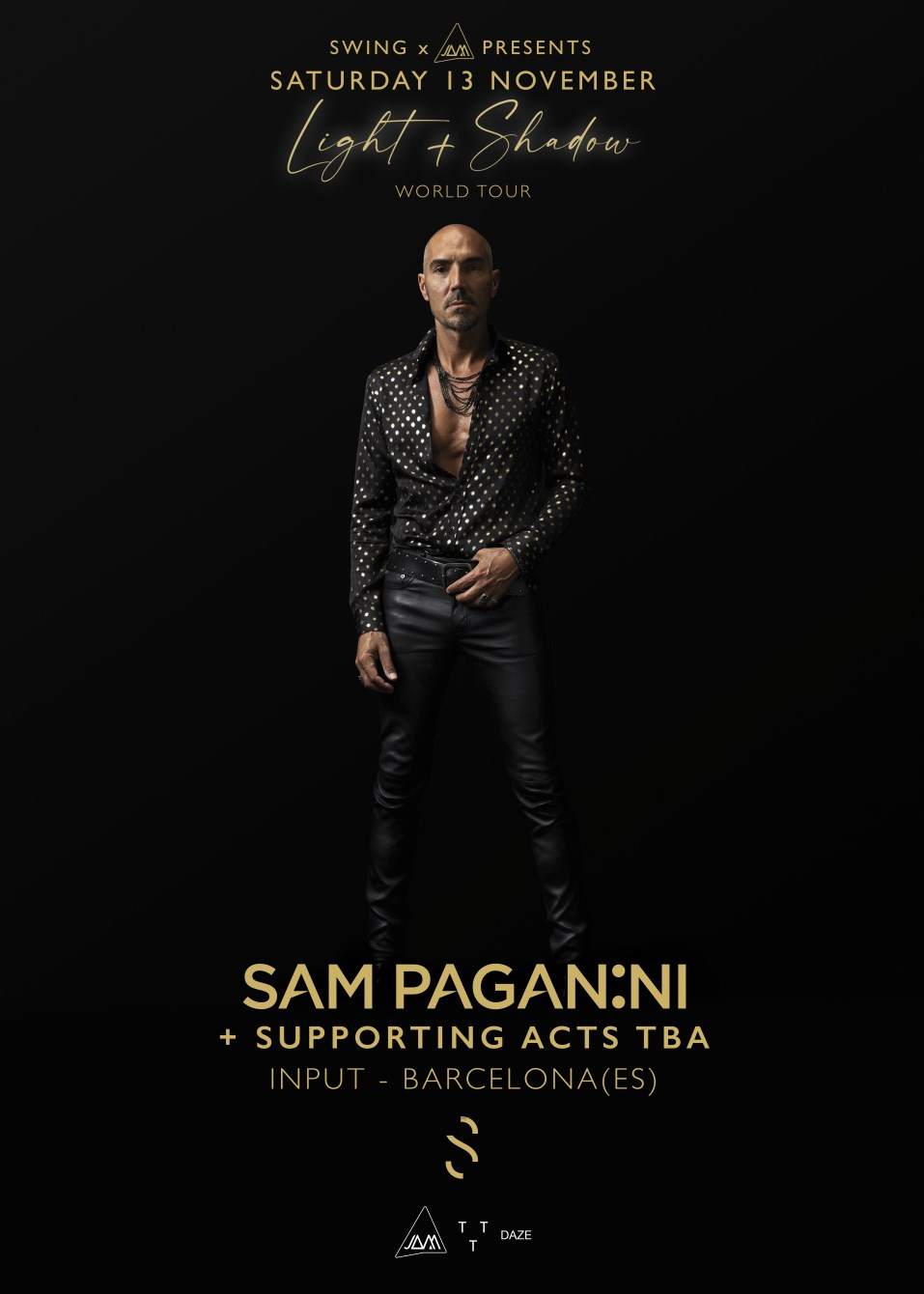 Swing & JAM Pres SAM Paganini Light & Shadow World Tour - フライヤー表