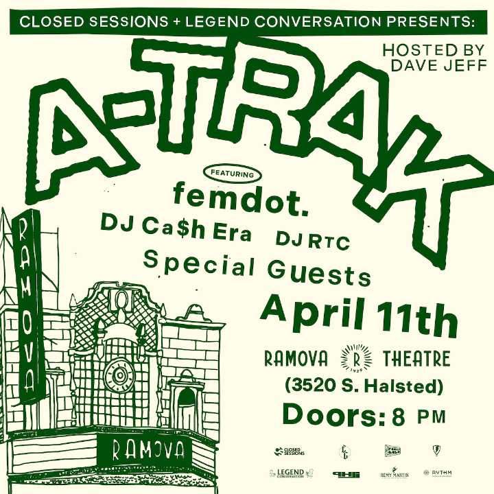 Closed Sessions + Legend Conversation Presents: A-Trak - フライヤー表