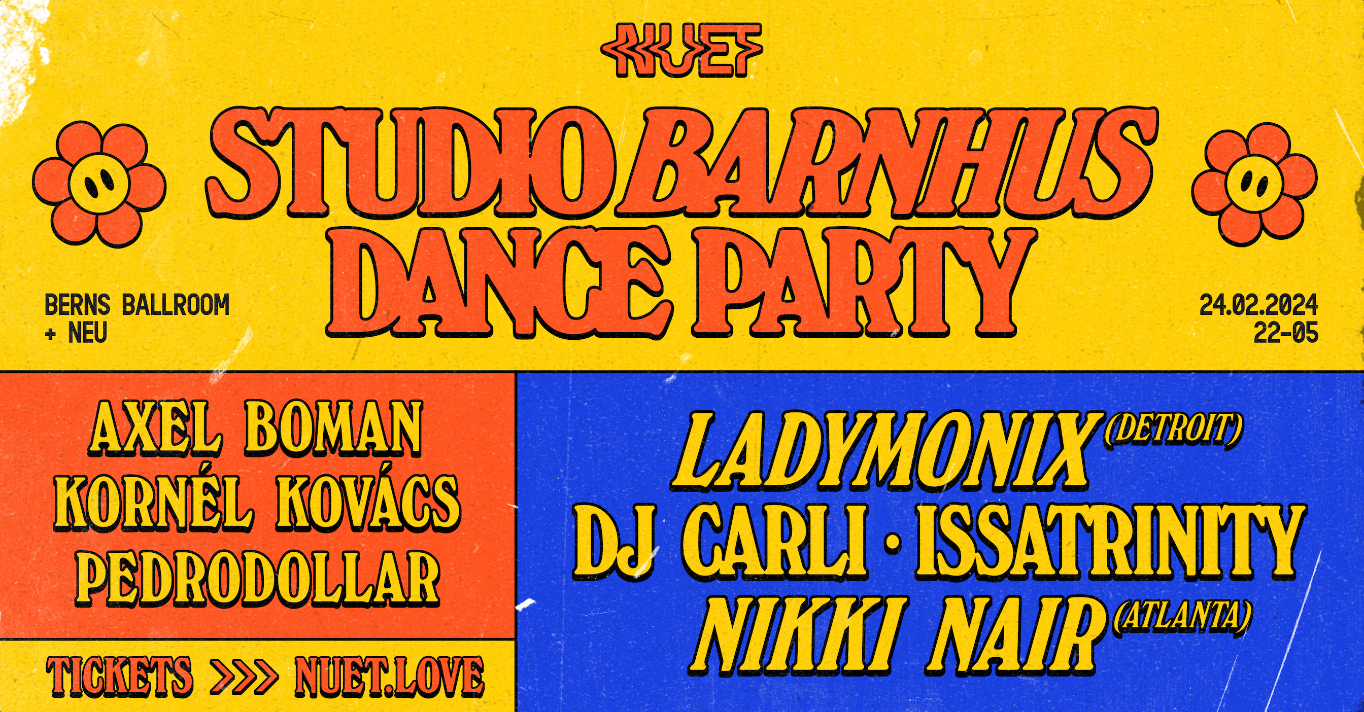 NUET – Studio Barnhus Dance Party - フライヤー表