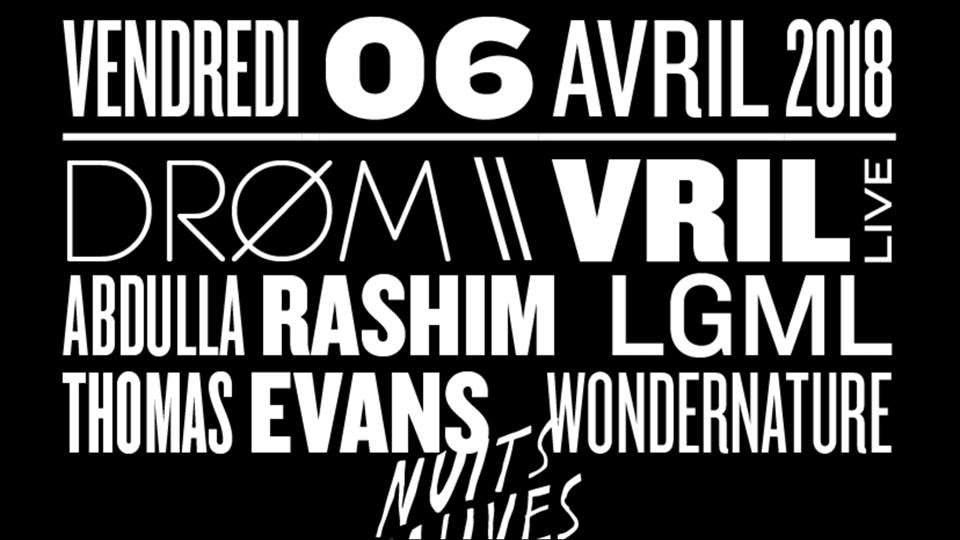 Drøm: Vril (Live), Abdulla Rashim, Thomas Evans, LGML, WonderNature - フライヤー表