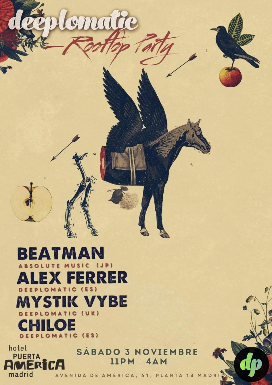 Deeplomatic Rooftop Party with Beatman (JP) and Alex Ferrer  (ES) - フライヤー表