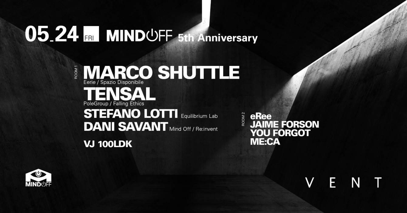 Marco Shuttle & Tensal at Mind Off 5th Anniversary - Página frontal