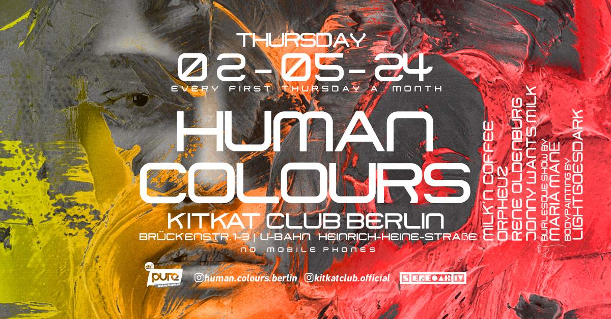 Human Colours at KitKat Club 'Naughty Burlesque Kids' (LEFT ENTRANCE)  - Página frontal