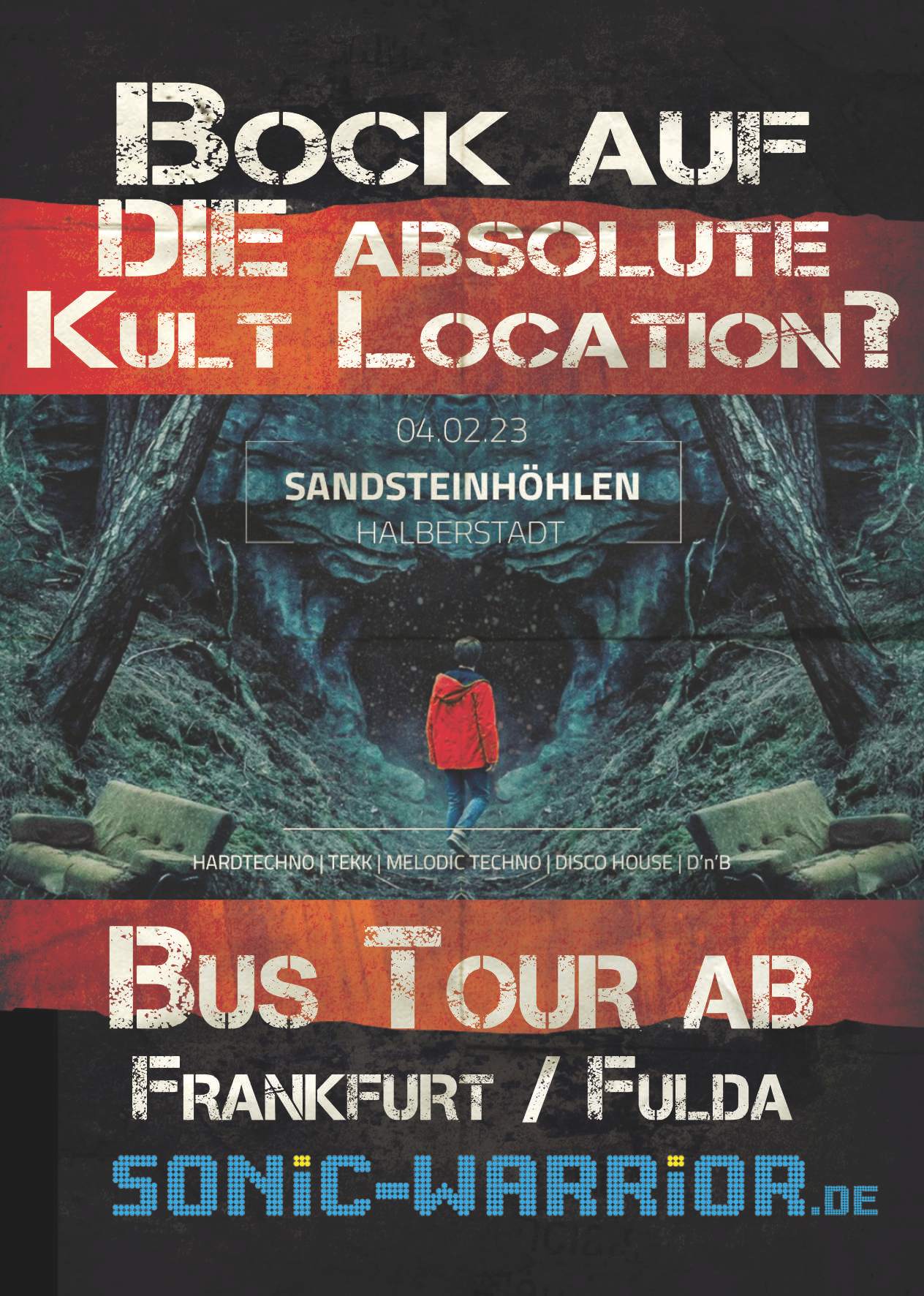 Bus-Tour Sandsteinhöhlen, Halberstadt 2023 [Tekk] - フライヤー表