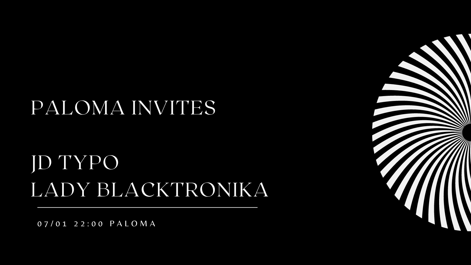 Paloma invites - Página frontal