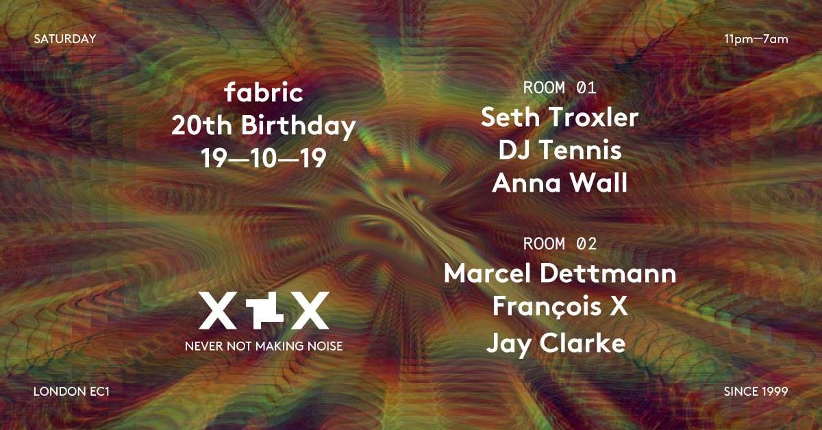fabric XX: Seth Troxler, Marcel Dettmann & DJ Tennis - Página frontal
