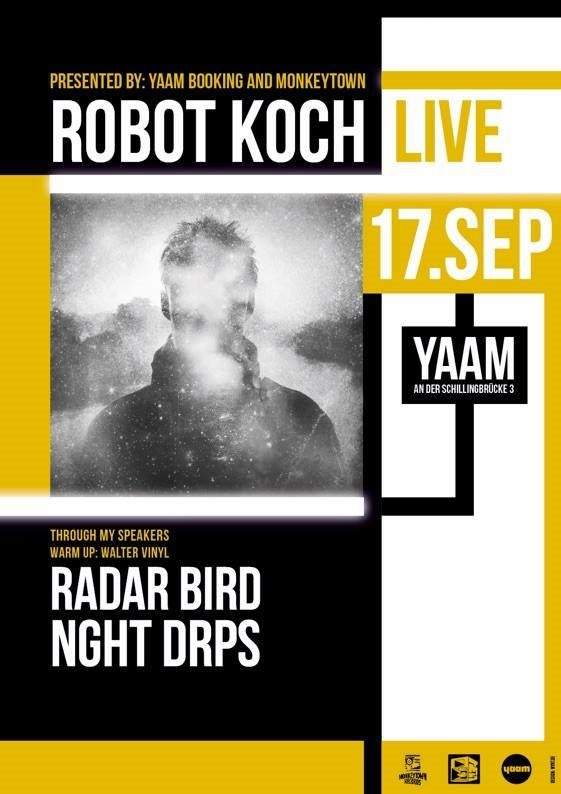 Robot Koch Live presented by: Yaam Booking & Monkeytown - Página frontal